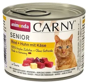 ANIMONDA konzerva CARNY Senior - hovädzie, kura, syr 200g